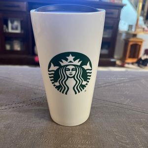BRAND NEW Starbucks 12 oz Coffee Mug Ceramic Travel Cup Mermaid Tumbler & Lid